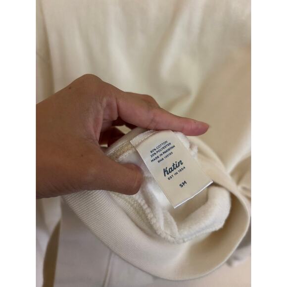 Katin Sweatshirt Mens Small Cream Crewneck - Picture 7 of 8
